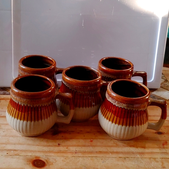 Set of 5 drip mugs - Picture 1 of 3